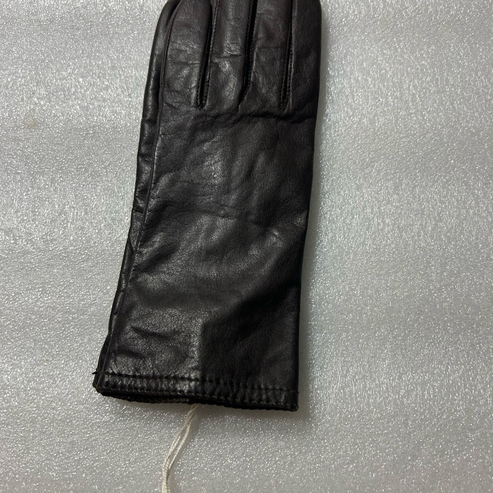 Sears Women's Elegant Black Leather Gloves size 8